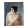 Portrait femme peinture huile sur toile