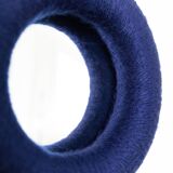 Round navy mirror