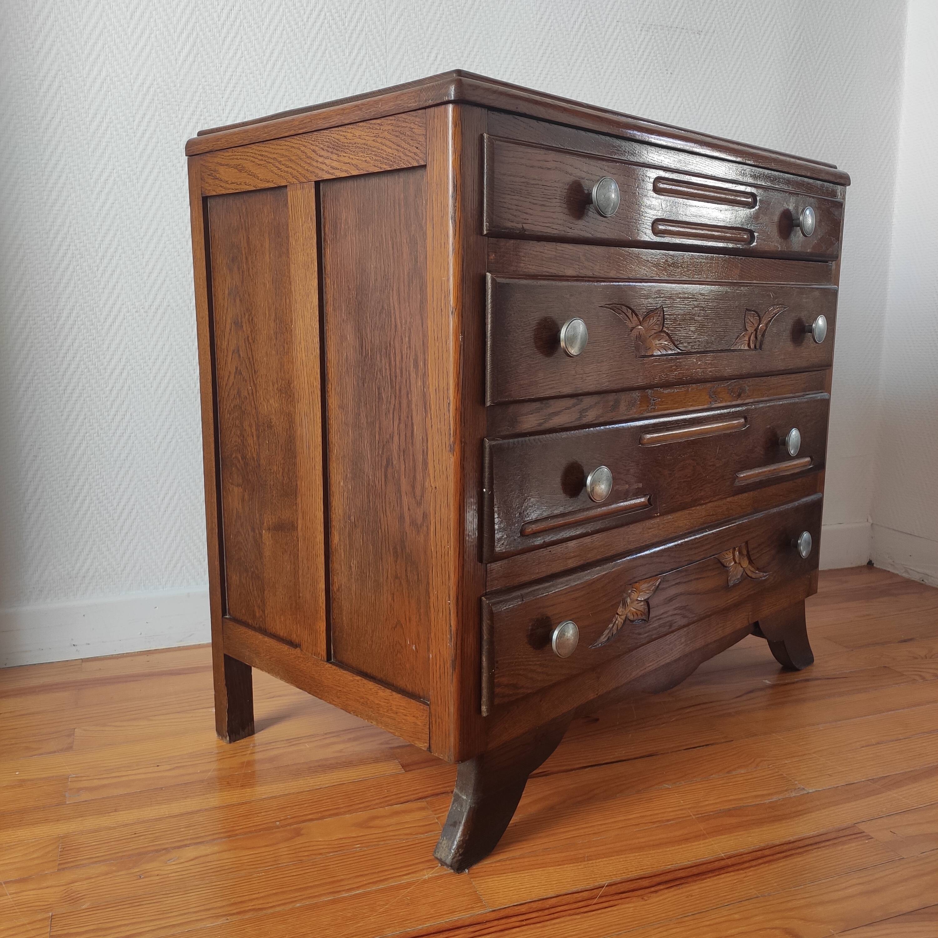 Commode Art déco 1940 en chêne