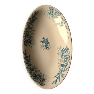 Longwy Chardons blue ironstone dish