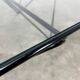 Pyramidal coffee table in steel wire and glass in the style of Piva