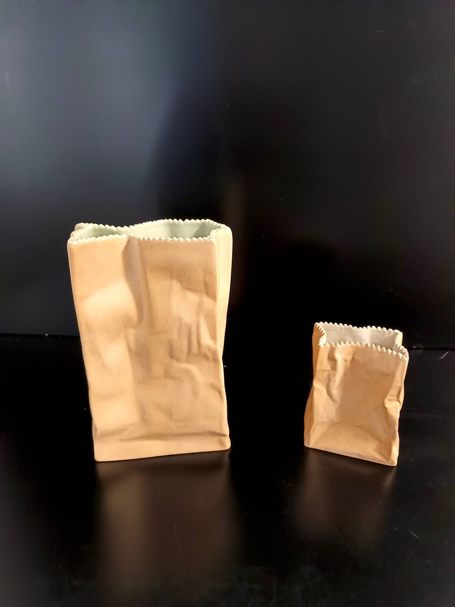 Paper Bag Ceramic Vase by Tapio Wirkkala for Rosenthal