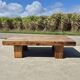 150 cm vintage solid oak rustic brutalist wabi sabi beam coffee table