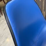Eames Herman Miller vintage 70s blue vinyl fiberglass chair