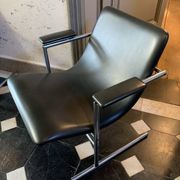 Rudi verelst "oslo" for novalux, series of 4 chromed metal armchairs, c