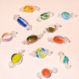 Mouthblown Crystal candy - cutlery rest