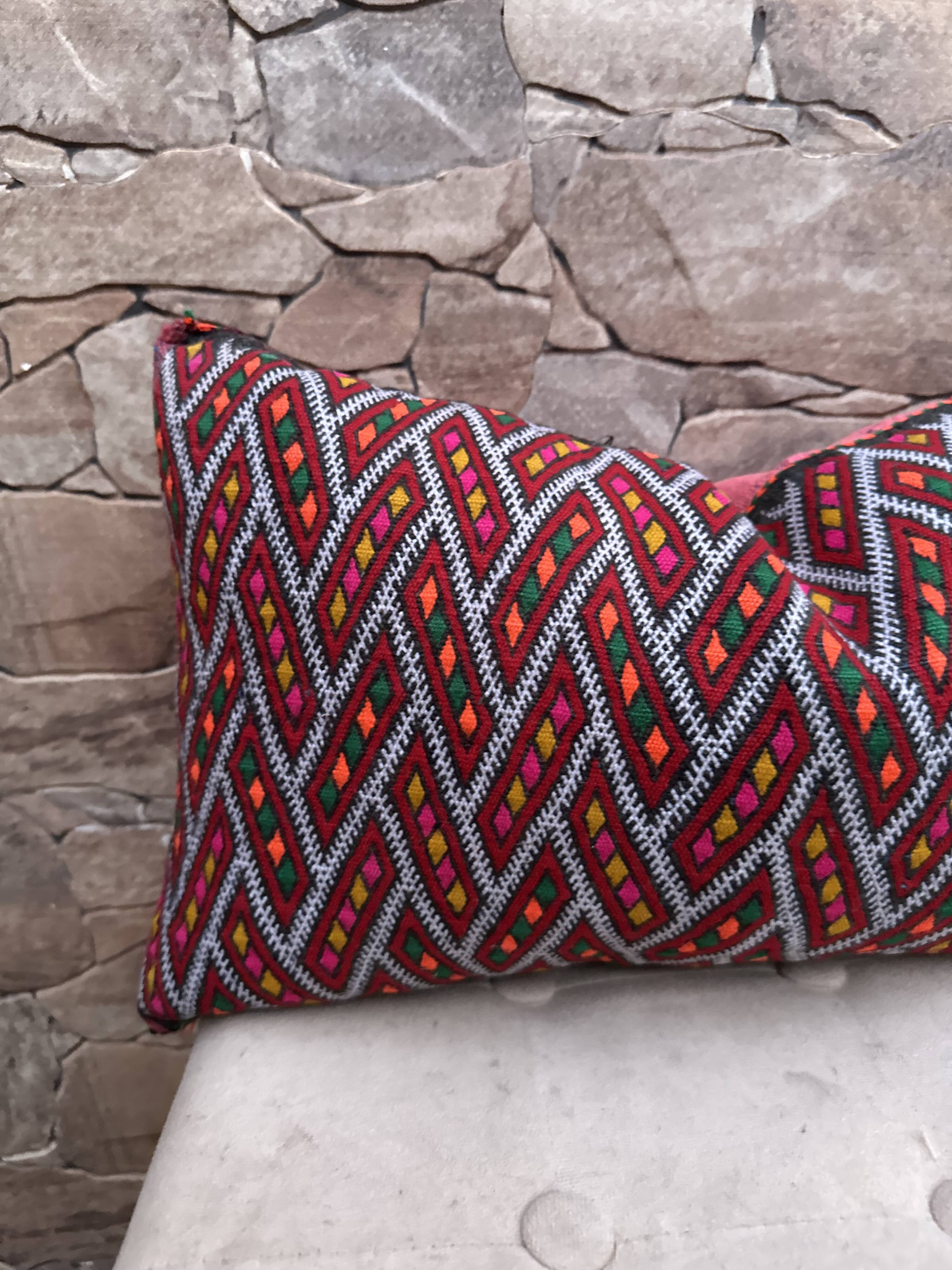 Vintage Moroccan Berber wool cushion cover