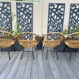 Former vintage rattan lounge