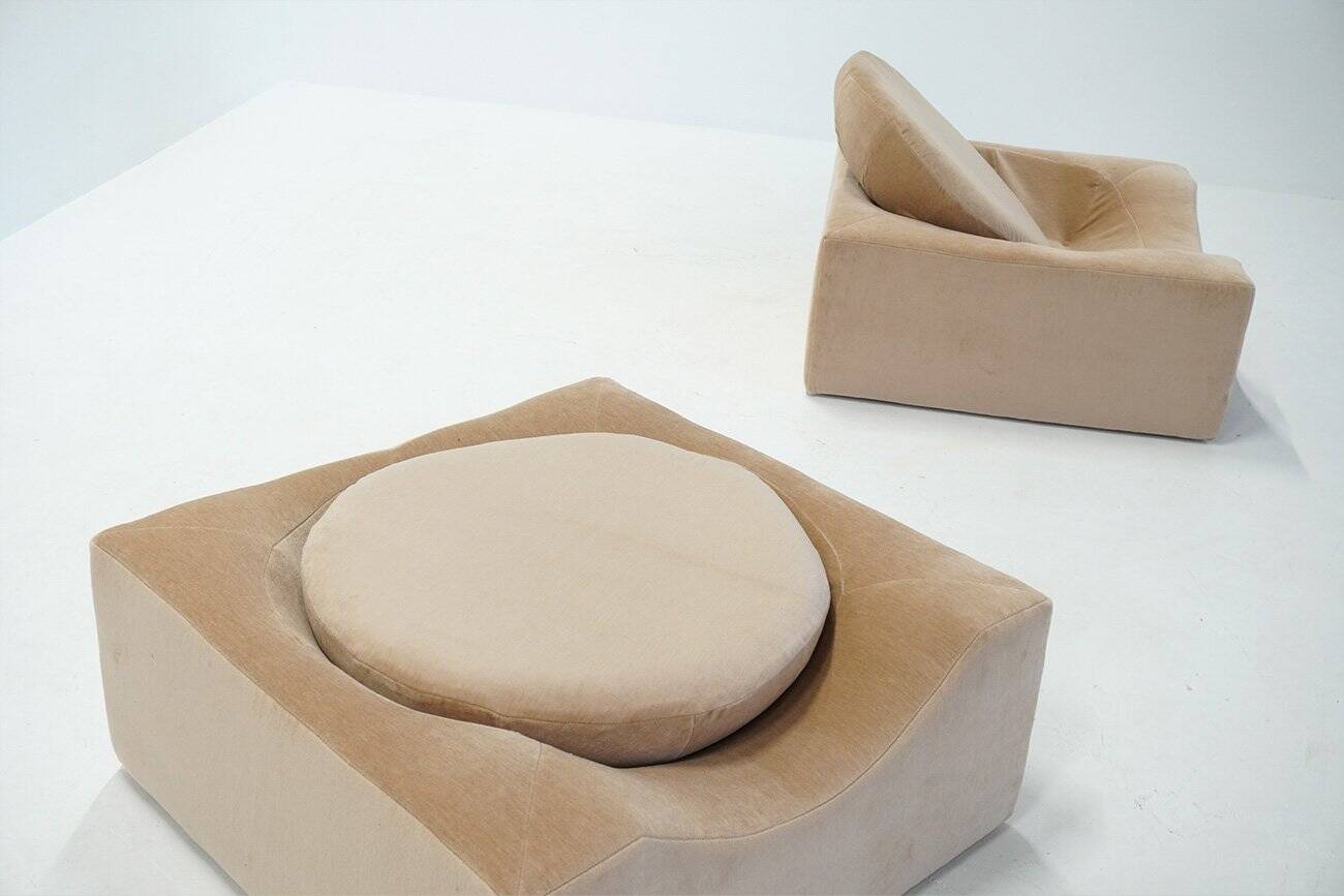 Modernist Lounge Chairs, France, 1970s, Set of 2