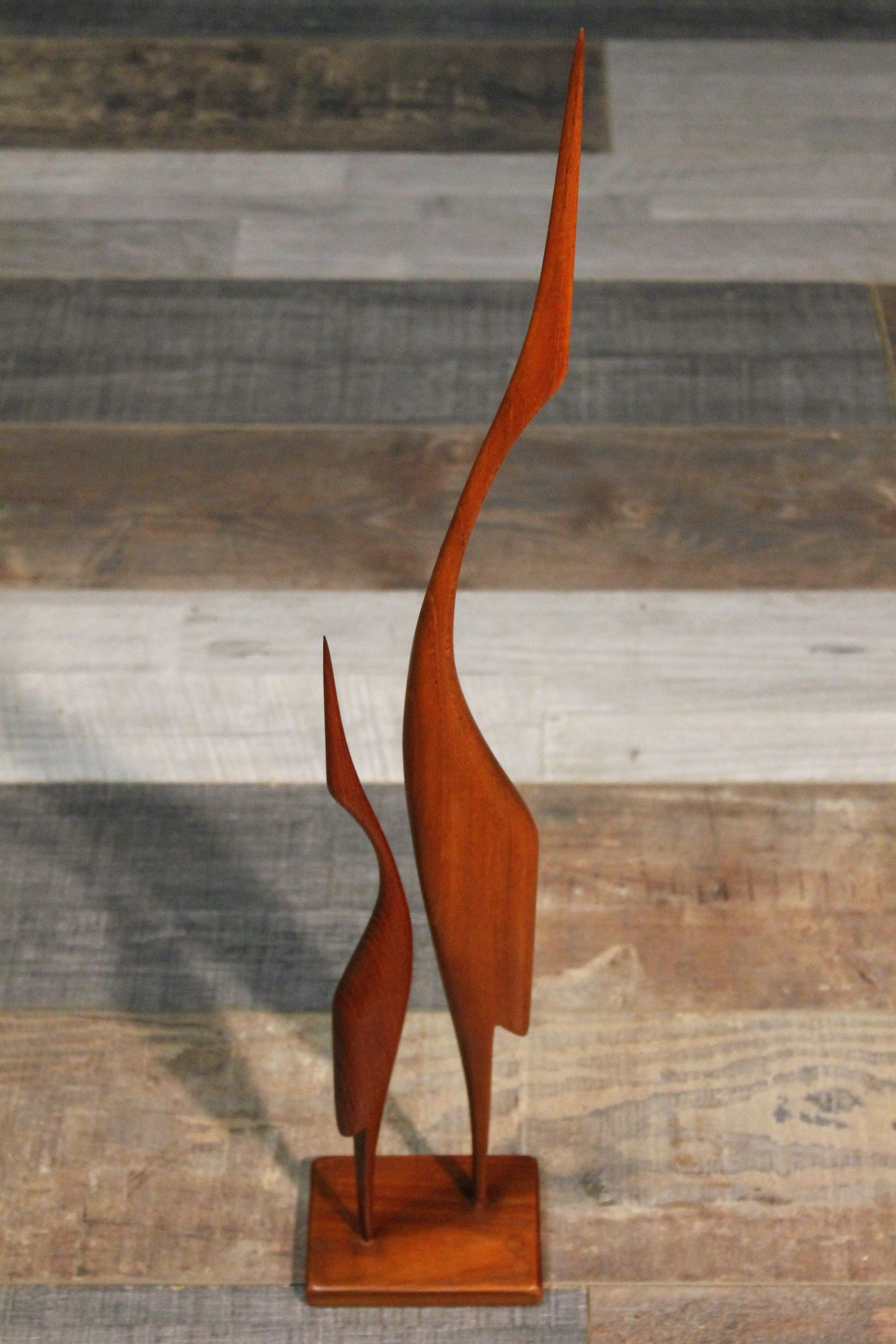 Statuette "Herons" teak 1960s