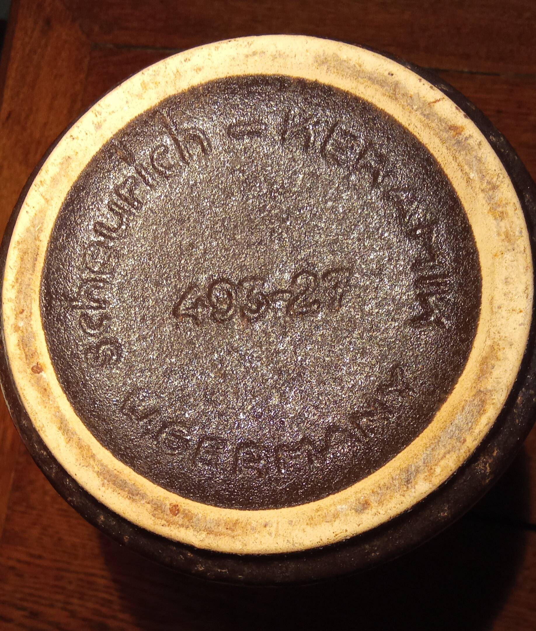 Stoneware bottle brand sceurich keramik w.germany