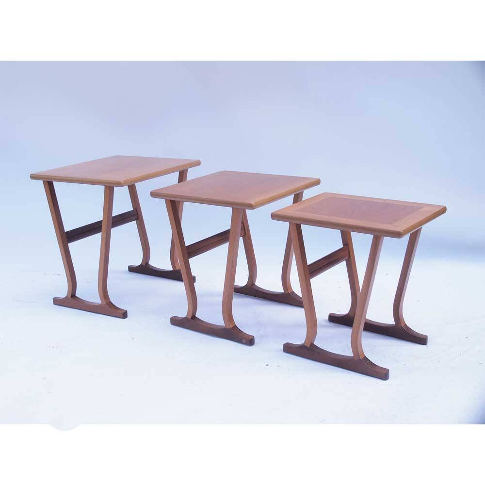 Scandi vintage nesting coffee tables