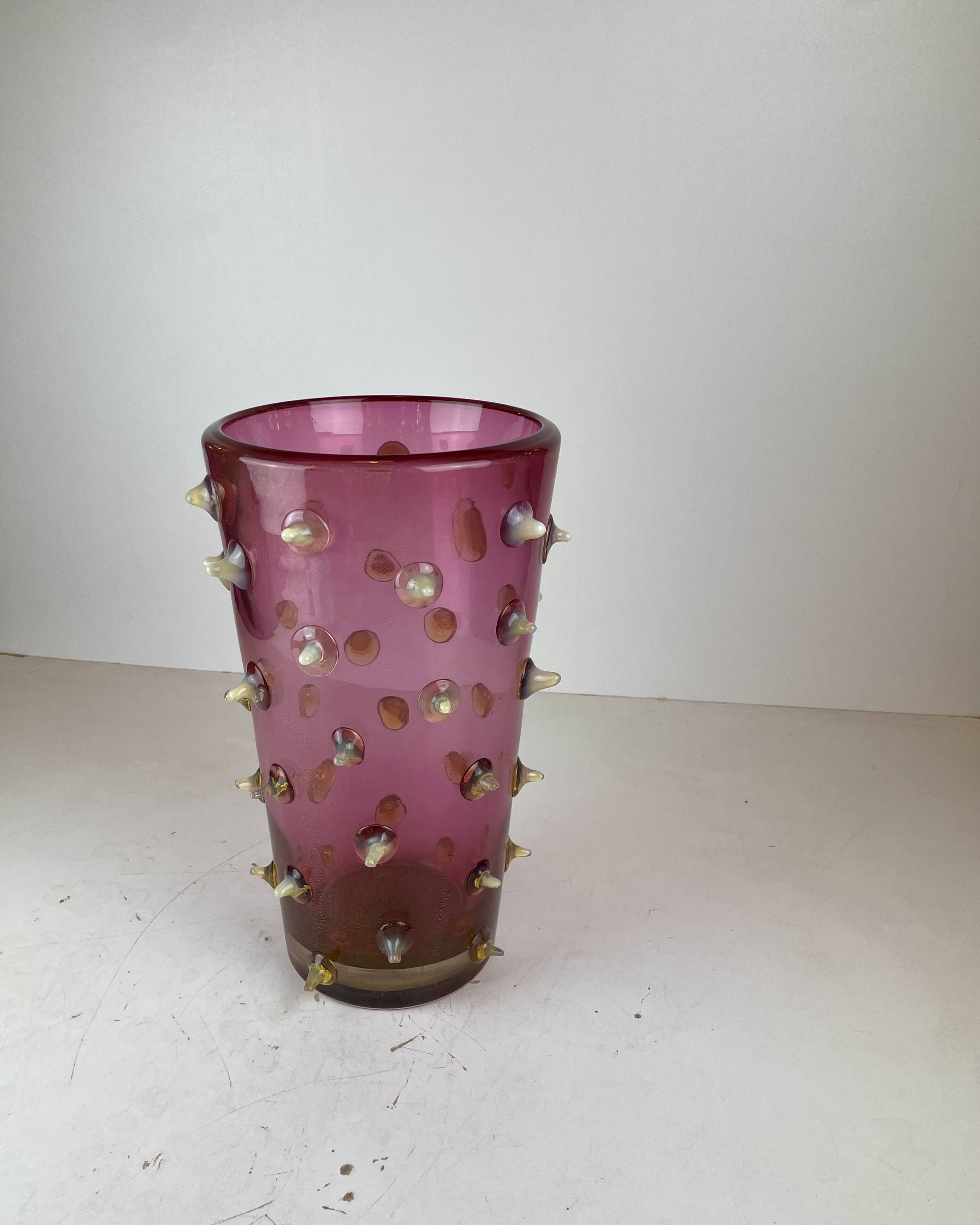 Thorn Spikes Murano Glass Vase by Pino Signoretto, Italy, 1990s