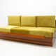 mid century sofabed in walnut by jindrich halabala for up zavody, 1950´s