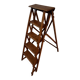 Old and very beautiful restored wooden stepladder 1920/40