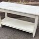 Small industrial look table commercial style drapier in 1900 shabby chic fir