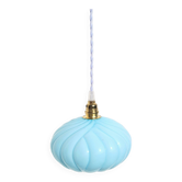 Vintage blue opaline portable lamp