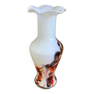 Vintage opaque glass vase