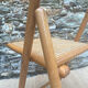 80s wooden and cane folding chair
