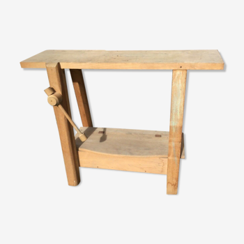 Établi ancien en bois pour enfant