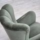 1960s, Danish highback relax chair, furniture velour, ash wood.