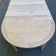 Louis XVI extendable round table in solid raw oak 210cm 19th century