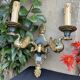 Pair of bronze wall lights – Empire style – Maison Lucien Gau
