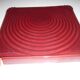 Vallauris ceramic red and gold trivet 1950