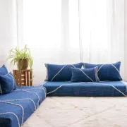 Tapis kilim marocain bleu