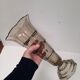 Large grey pressed glass Art Deco vase