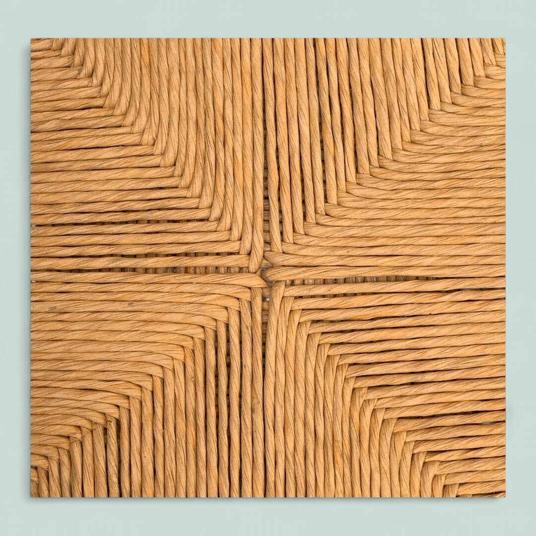 1920s turned wood straw corner chair