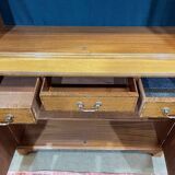 English two-piece mahogany bookcase from the 1950s