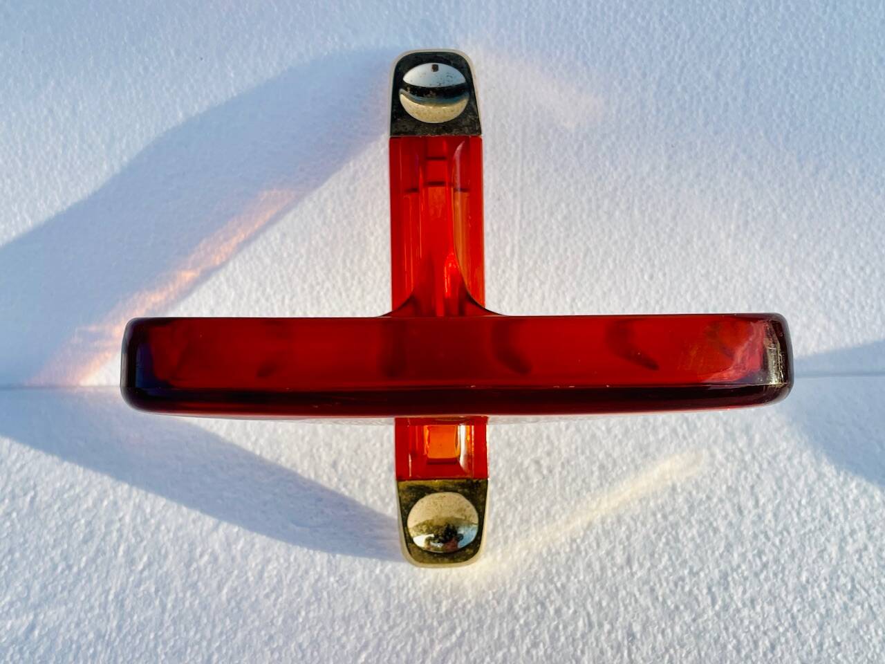 Set of 4 Burnt Orange 1970s Bathroom Accessories