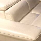 White leather sofa