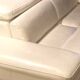White leather sofa
