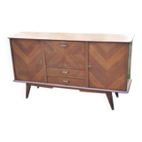 Vintage gold oak row feet compass from the 50s