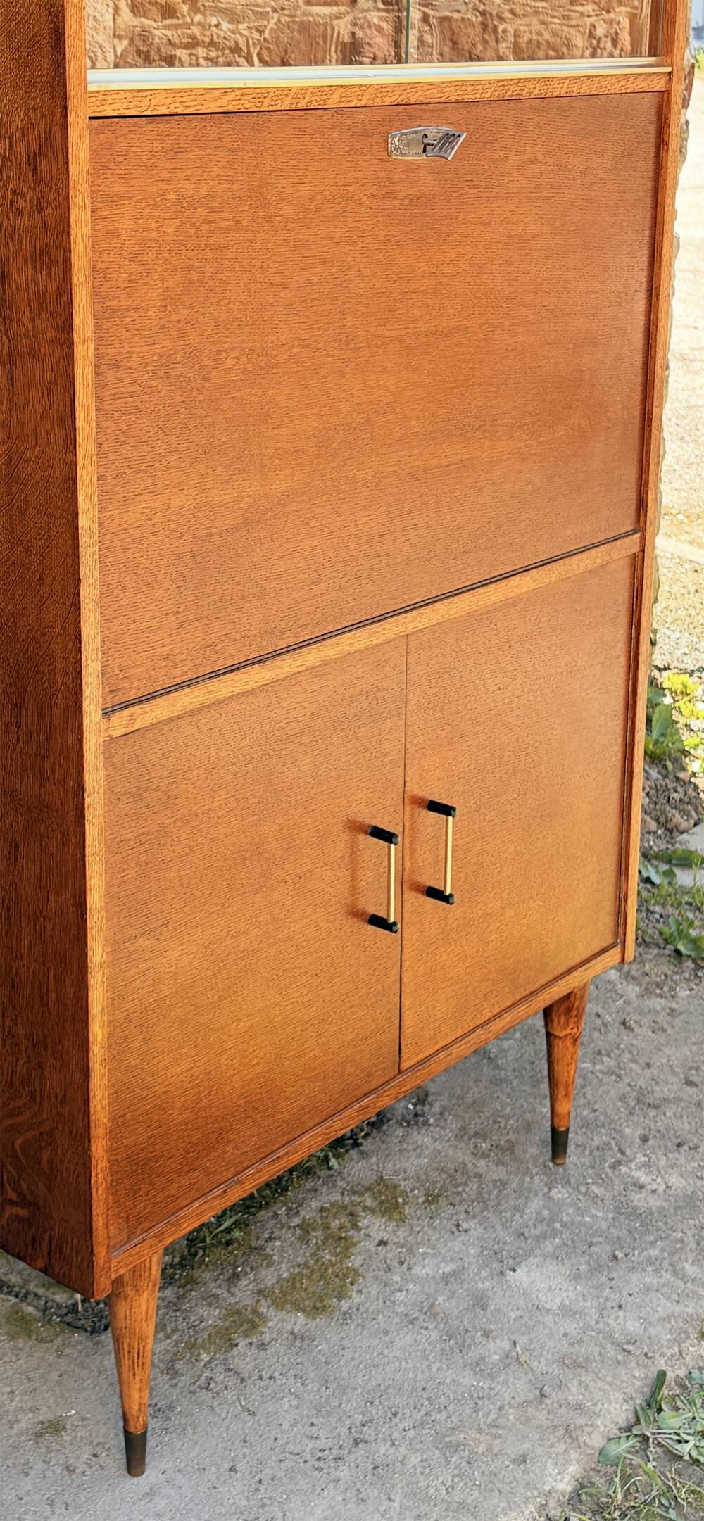 Vintage oak secretary – Scandinavian design – 1950s/60s