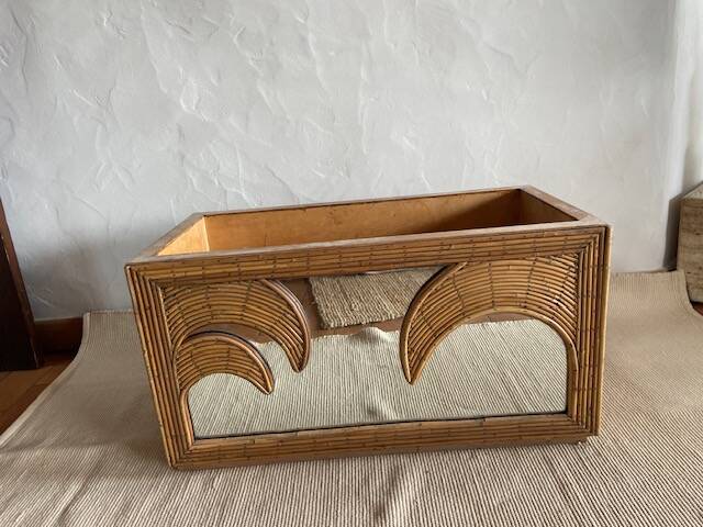 Wicker and mirror planter Vivai Del Sud