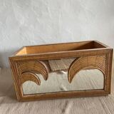 Wicker and mirror planter Vivai Del Sud