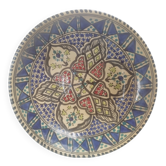 Antique Tunisian ceramic plate, signed and numbered.