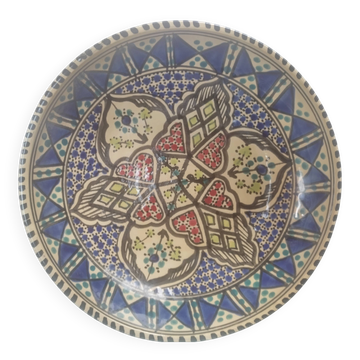 Céramique Plat ancien Tunisien signé et numéroté