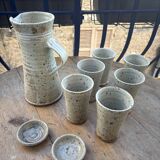 Tiffoche water carafe and glasses, 1970