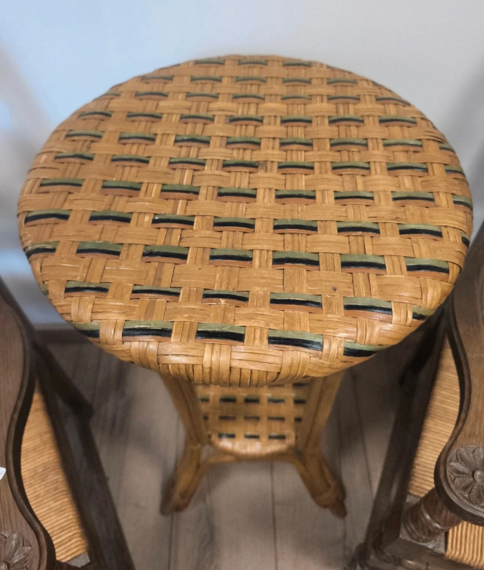 Vintage rattan stool