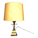 Pineapple style table lamp with onyx and brass base