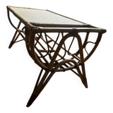1970s rattan coffee table