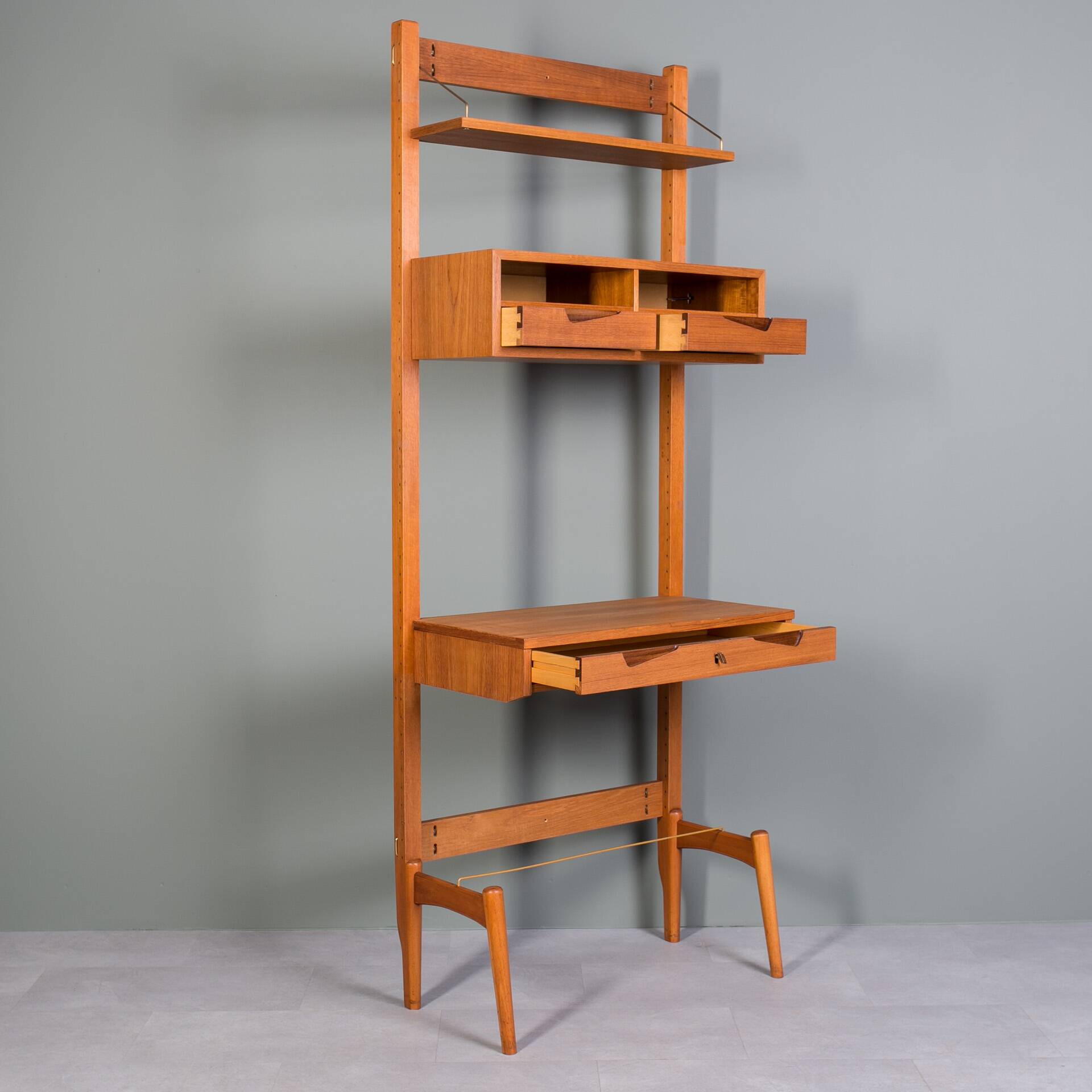 Teak Modular Wall Unit, Brodrene Jatog Mobelfabrik, Norway, 1960s