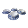 Set of 4 coffee or tea cups in Japanese Porcelain