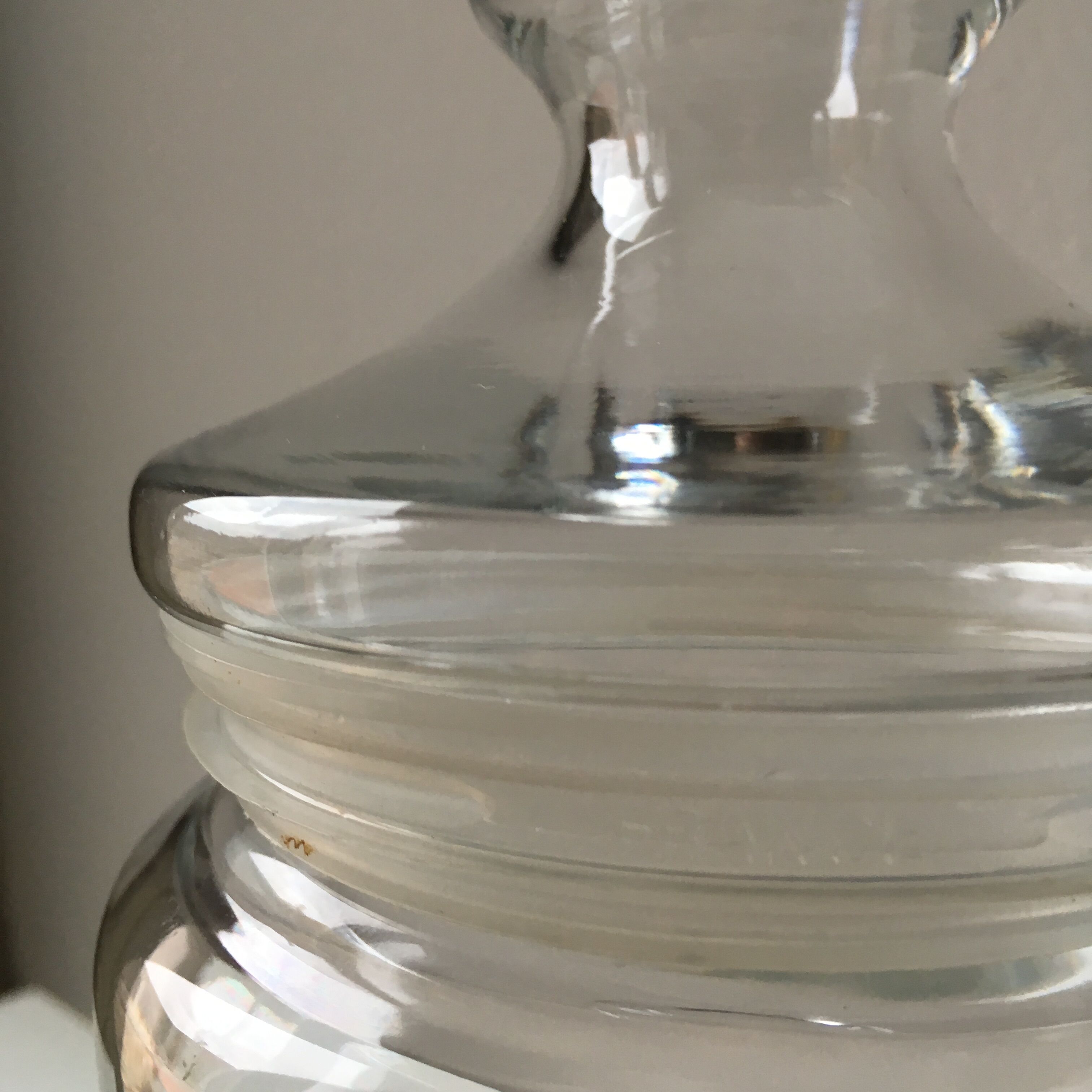 Clear glass candy