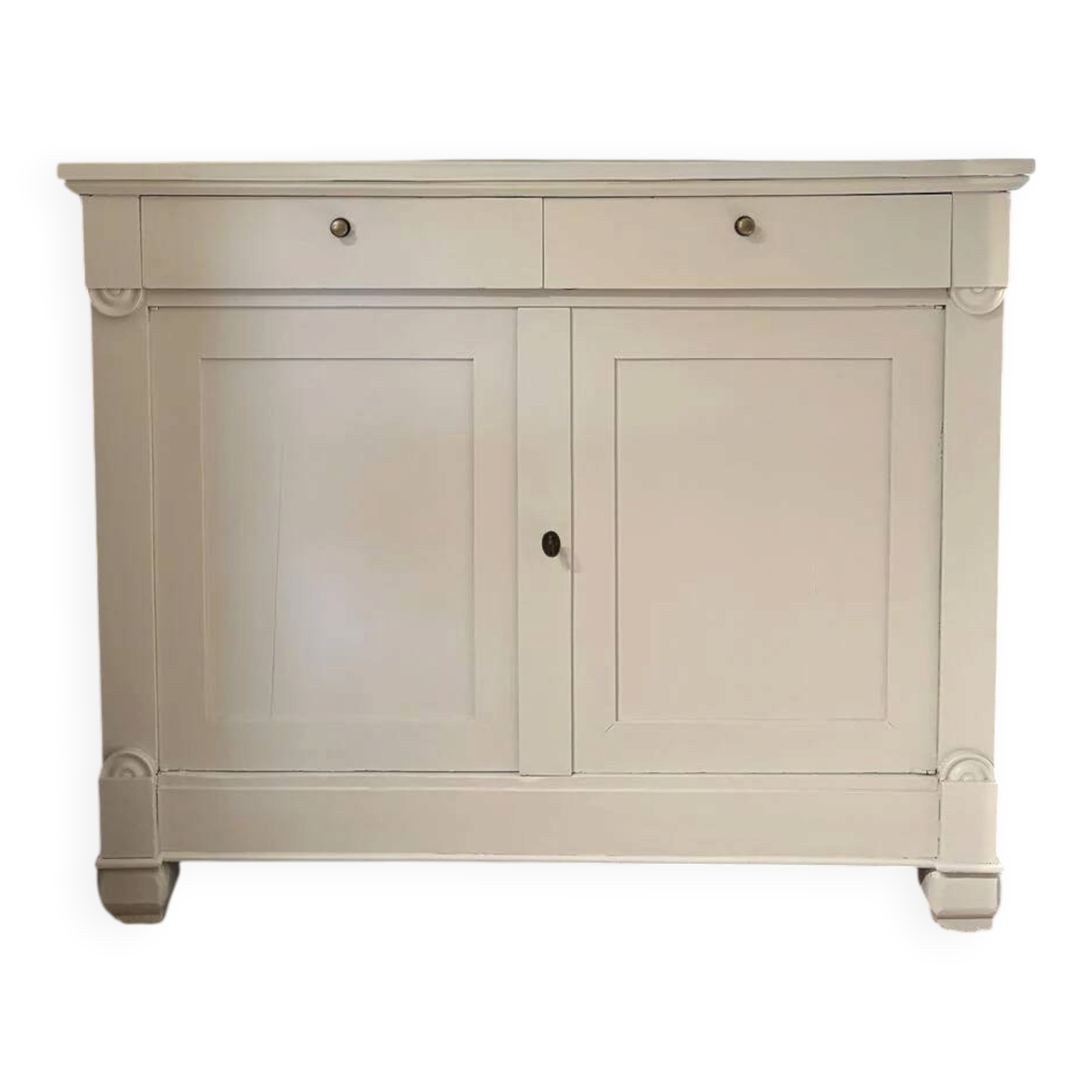 Buffet haut en bois peint - greige