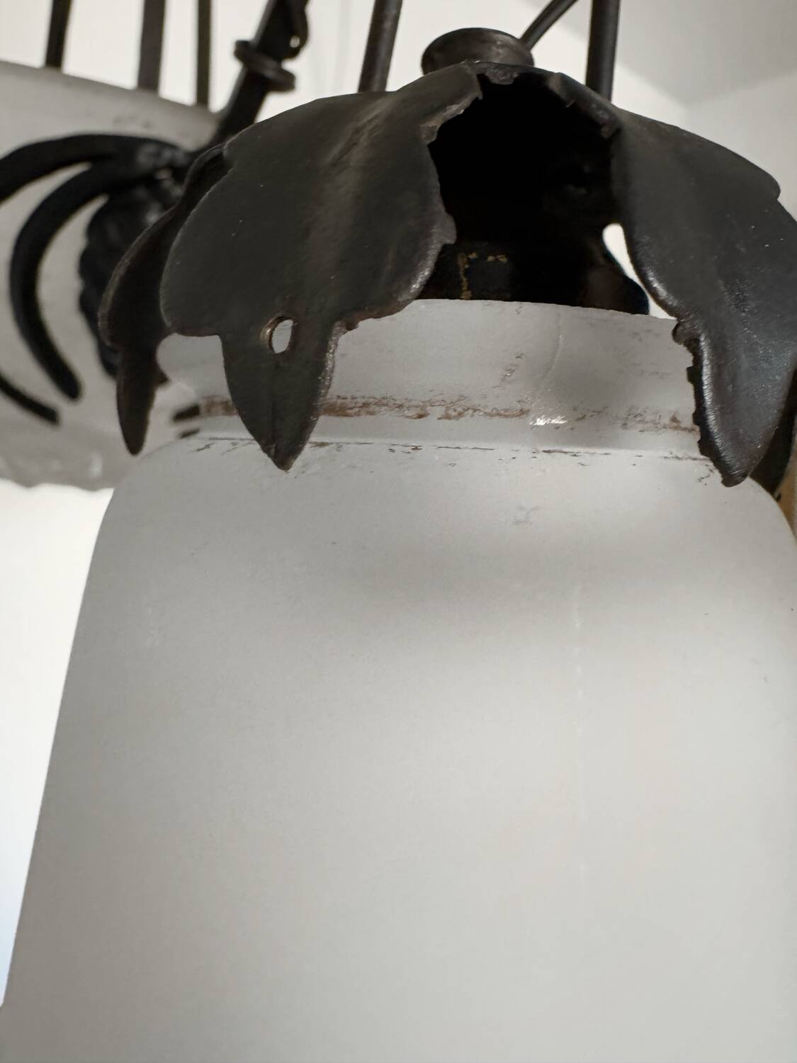 Muller Art Deco glass chandelier